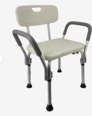 Zenora Bagno — Sgabello Doccia Antiscivolo con Maniglioni